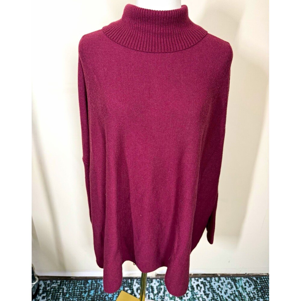 Joseph A Womens Plus Size 2X Port  Turtleneck Knit Pullover Sweater $88 NEW 391